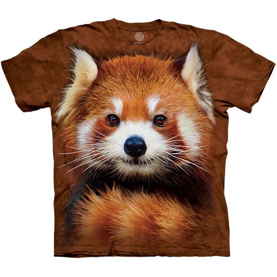 Liquid Blue Red Panda Portrait Classic Cotton T-Shirt