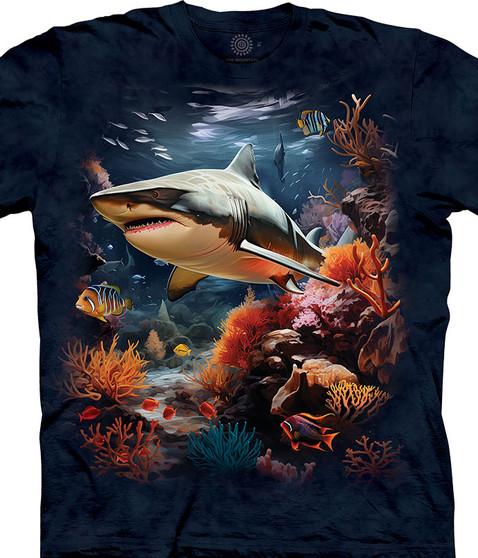 liquid blue Reef Ruler Shark Classic Cotton T-Shirt