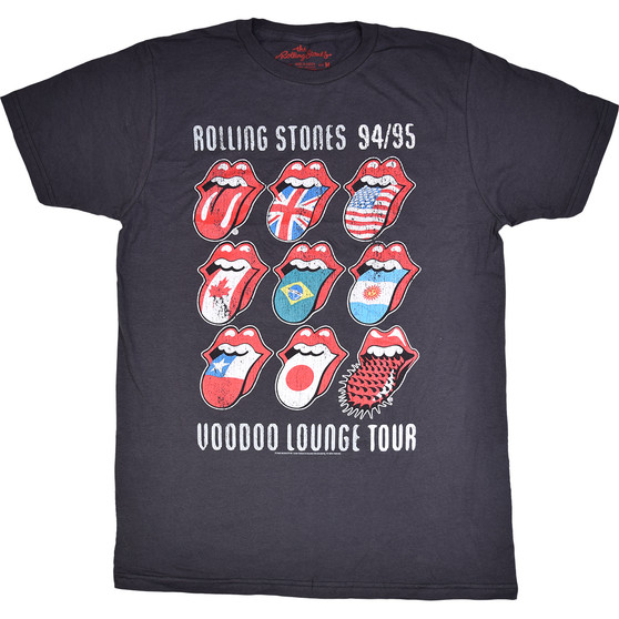 Liquid Blue Rolling Stones Voodoo Tongues Vintage Grey T-Shirt