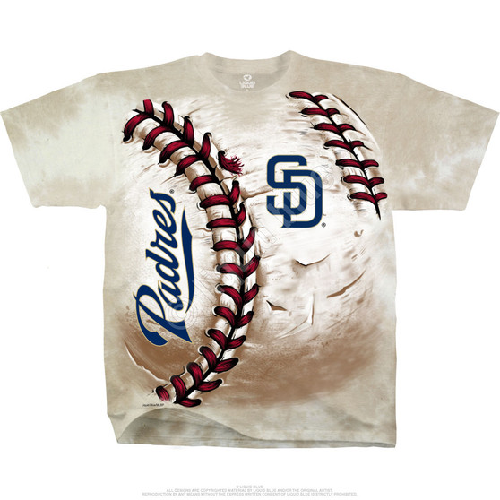 Liquid Blue San Diego Padres Hardball Tie-Dye T-Shirt