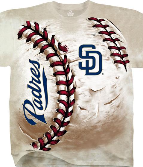 liquid blue San Diego Padres Hardball Tie-Dye T-Shirt