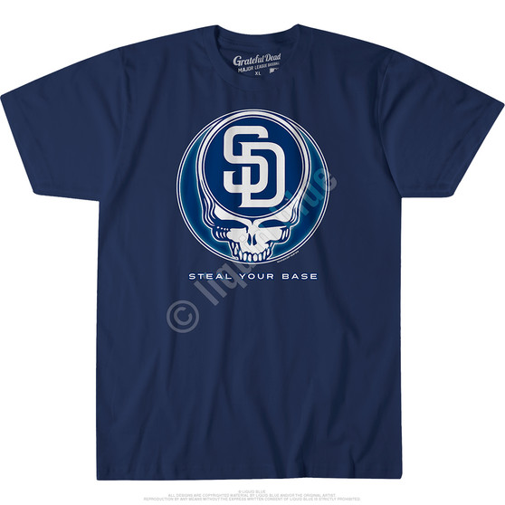 Liquid Blue San Diego Padres Steal Your Base Navy Athletic T-Shirt