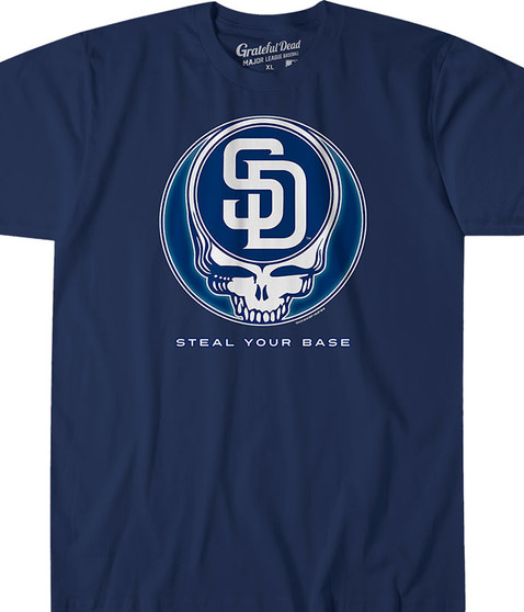 liquid blue San Diego Padres Steal Your Base Navy Athletic T-Shirt