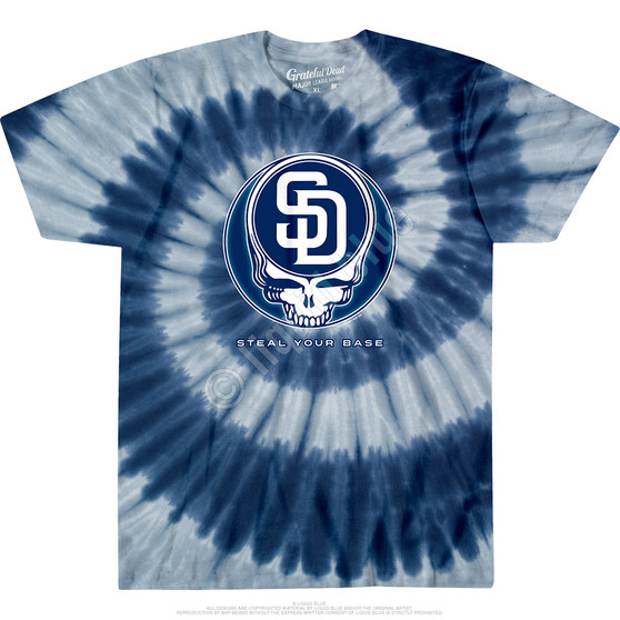 Liquid Blue San Diego Padres Steal Your Base Tie-Dye T-Shirt