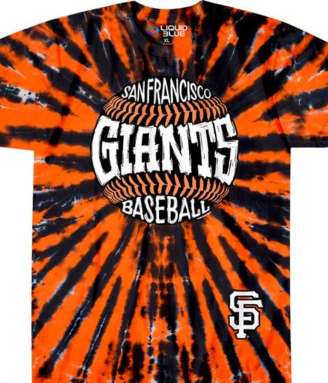 liquid blue San Francisco Giants Burst Tie-Dye T-Shirt
