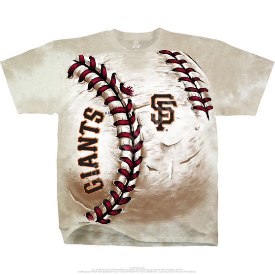 Liquid Blue San Francisco Giants Hardball Tie-Dye T-Shirt