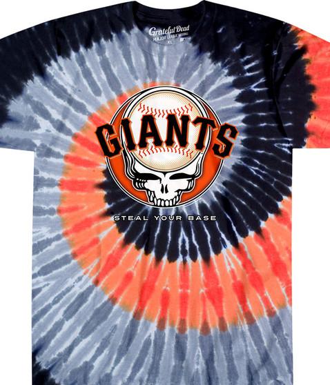 liquid blue San Francisco Giants Steal Your Base Tie-Dye T-Shirt