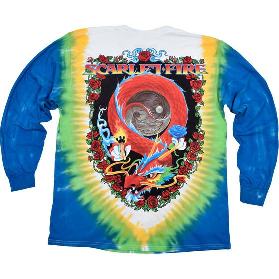 Liquid Blue Scarlet Fire Tie-Dye Long Sleeve T-Shirt