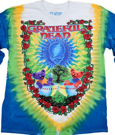 liquid blue Scarlet Fire Tie-Dye Long Sleeve T-Shirt