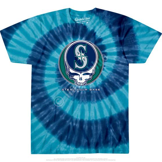 Liquid Blue Seattle Mariners Steal Your Base Tie-Dye T-Shirt