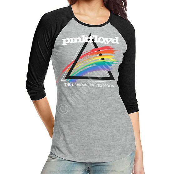 Liquid Blue Spectrum Splash Womens Raglan Heather Grey T-Shirt