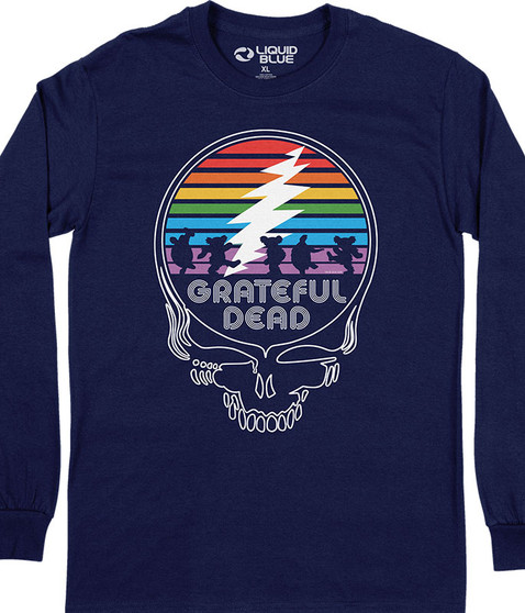 liquid blue Spectrum Steal Your Face Long Sleeve T-Shirt