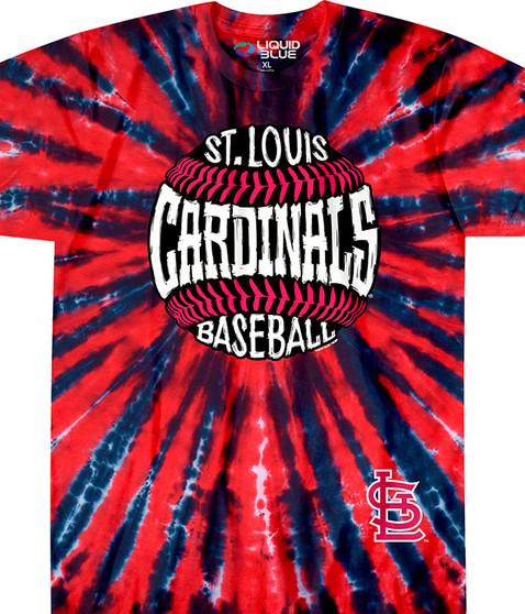 liquid blue St. Louis Cardinals Burst Tie-Dye T-Shirt