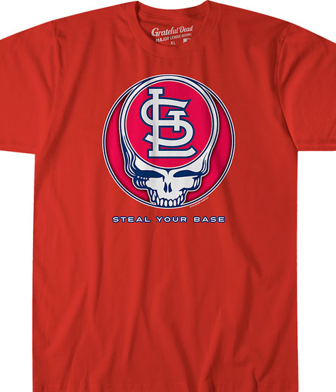 liquid blue St. Louis Cardinals Steal Your Base Red Athletic T-Shirt
