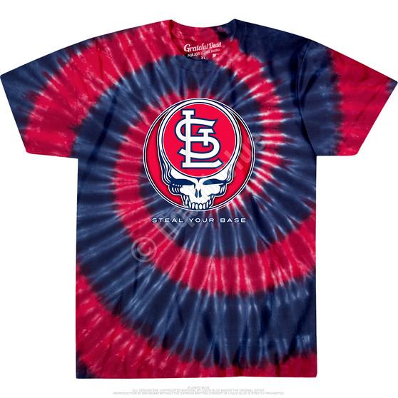 Liquid Blue St. Louis Cardinals Steal Your Base Tie-Dye T-Shirt