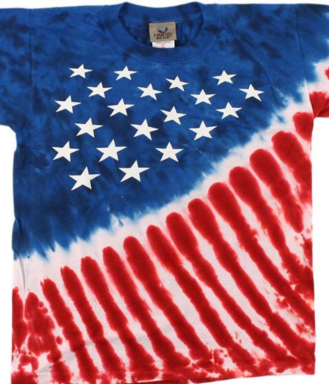 liquid blue Stars And Stripes Youth Tie-Dye T-Shirt