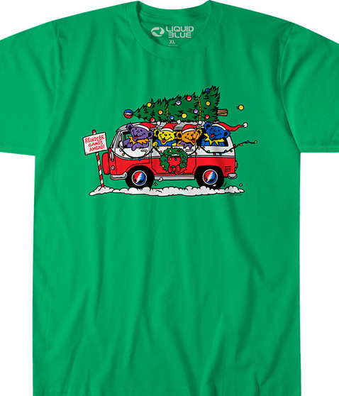 liquid blue Steal Your Christmas Tree Green Athletic T-Shirt