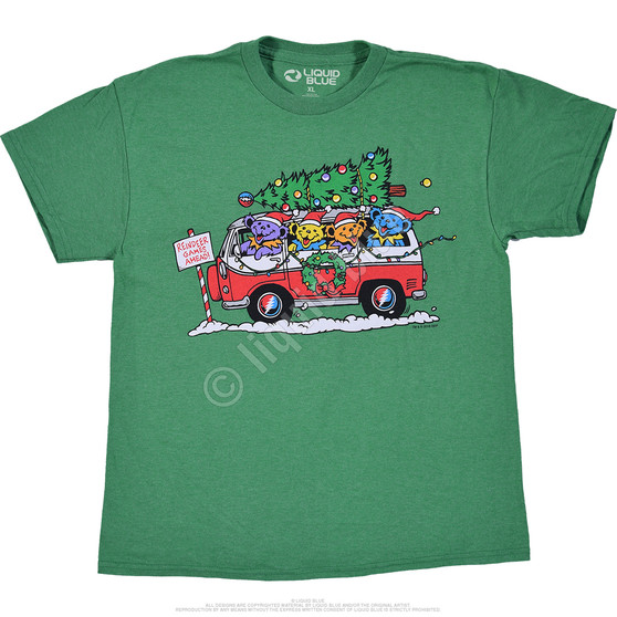 Liquid Blue Steal Your Christmas Tree Youth Green T-Shirt