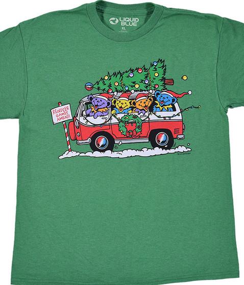 liquid blue Steal Your Christmas Tree Youth Green T-Shirt