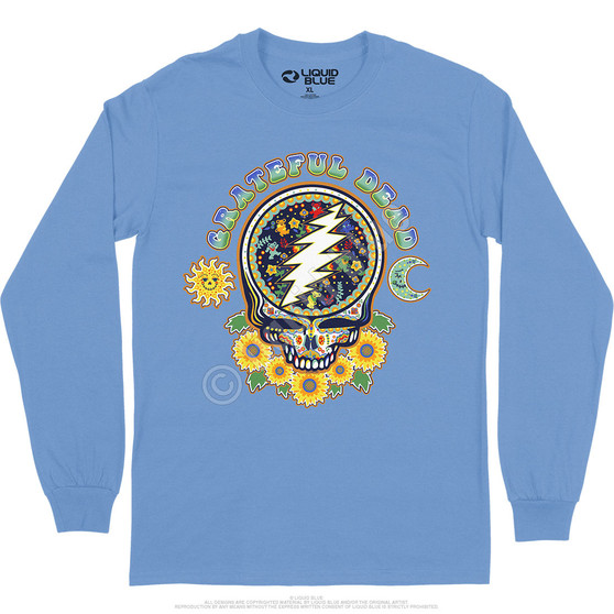 Liquid Blue Steal Your Face Day Of The Dead Long Sleeve T-Shirt