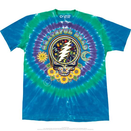 Liquid Blue Steal Your Face Day Of The Dead T-Shirt