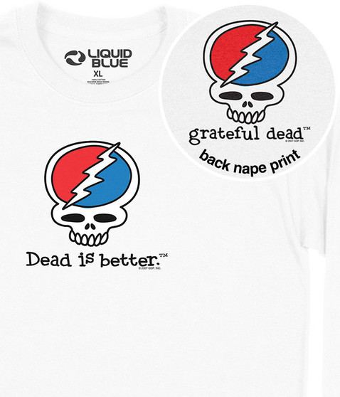 liquid blue Steal Your Face Dead Is Better Long Sleeve T-Shirt