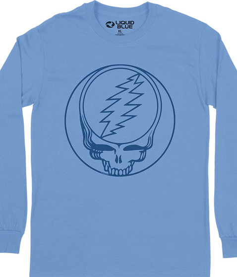 liquid blue Steal Your Face Line Art Long Sleeve T-Shirt