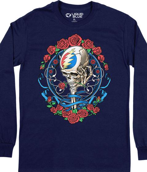 liquid blue Steal Your Face Nouveau Long Sleeve T-Shirt