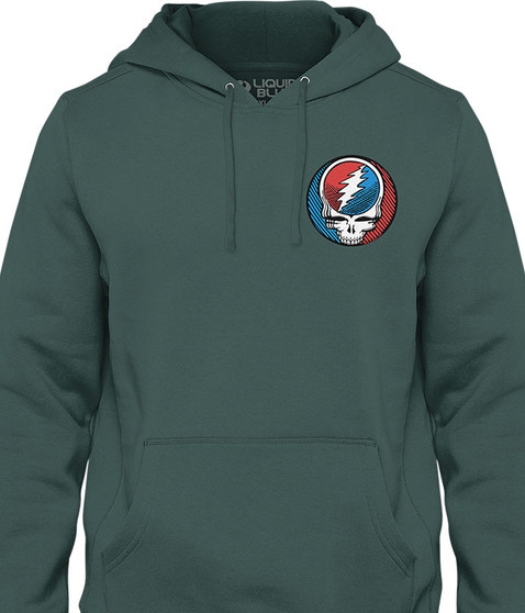 liquid blue Steal Your Face Underground Chest Hoodie
