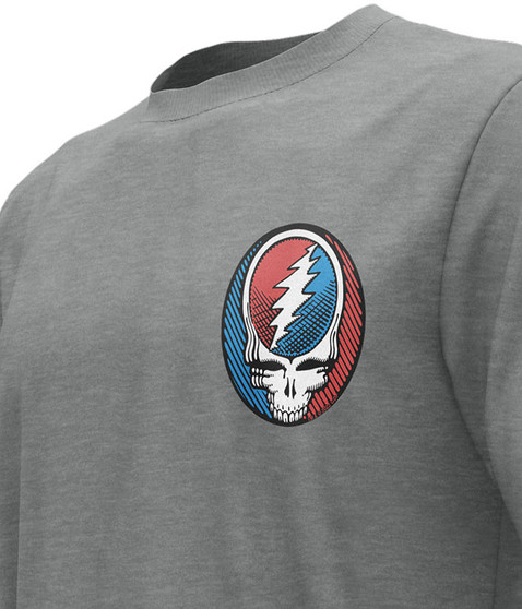liquid blue Steal Your Face Underground Chest T-Shirt