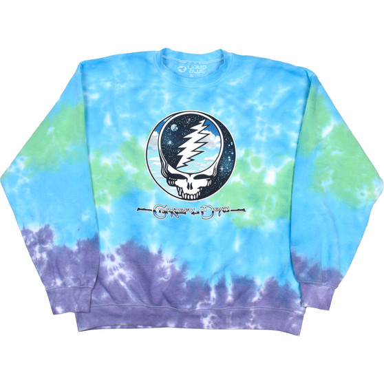 Liquid Blue Steal Your Sky Space Tie-Dye Sweatshirt