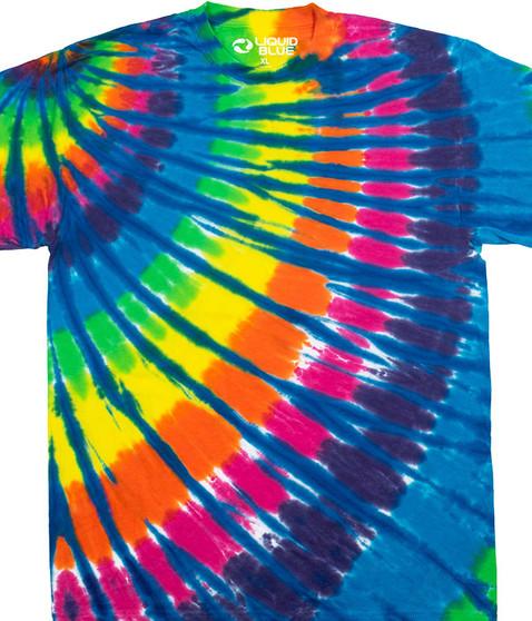 liquid blue Streak Rainbow Blue Unprinted Tie-Dye T-Shirt