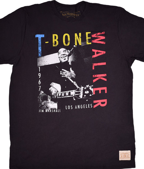 liquid blue T-Bone Walker Los Angeles '67 Black Athletic T-Shirt