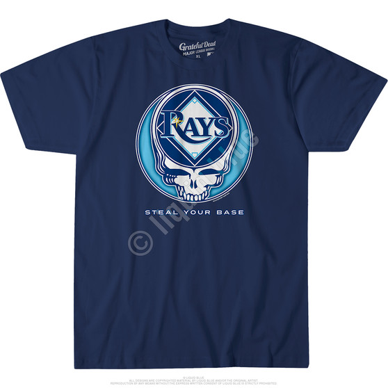 Liquid Blue Tampa Bay Rays Steal Your Base Navy Athletic T-Shirt