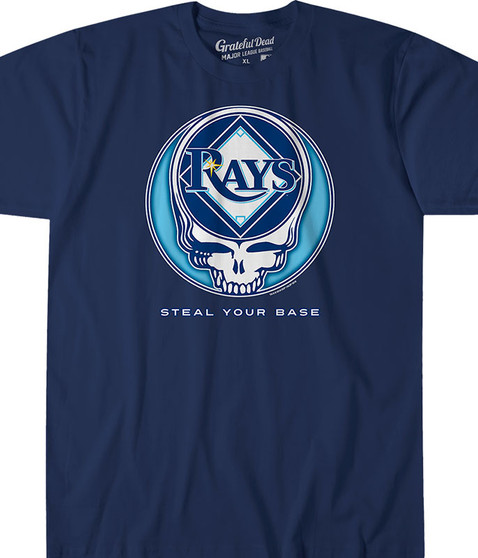 liquid blue Tampa Bay Rays Steal Your Base Navy Athletic T-Shirt