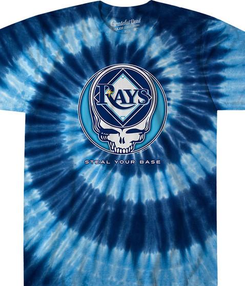 liquid blue Tampa Bay Rays Steal Your Base Tie-Dye T-Shirt