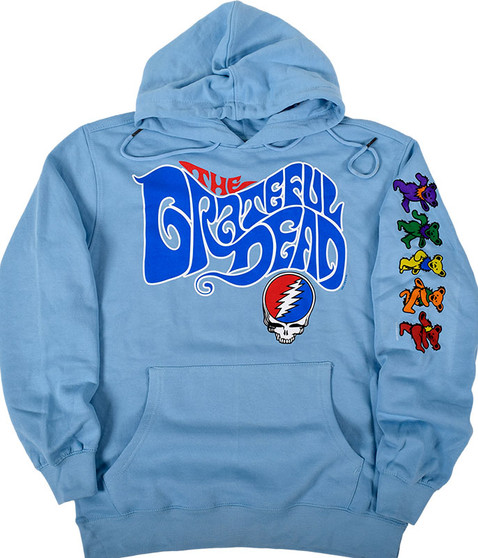 liquid blue The Grateful Dead Light Blue Sleeve Printed Hoodie