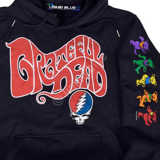 Liquid Blue The Grateful Dead Navy Sleeve Printed Hoodie