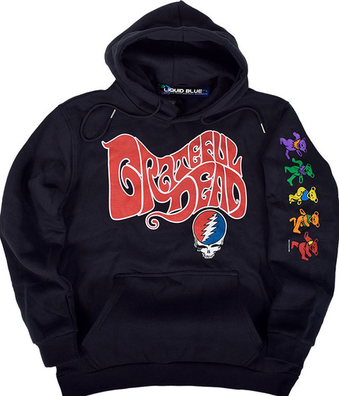 liquid blue The Grateful Dead Navy Sleeve Printed Hoodie