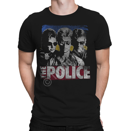 Liquid Blue The Police Greatest Hits Black Athletic T-Shirt