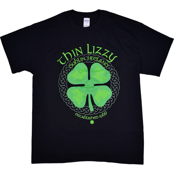 Liquid Blue Thin Lizzy Dublin Ireland Black T-Shirt (Clearance 50% OFF)