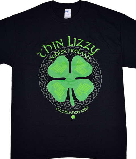 liquid blue Thin Lizzy Dublin Ireland Black T-Shirt (Clearance 50% OFF)