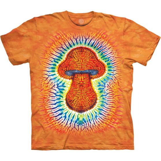 Liquid Blue Tie Dye Mushroom Classic Cotton T-Shirt