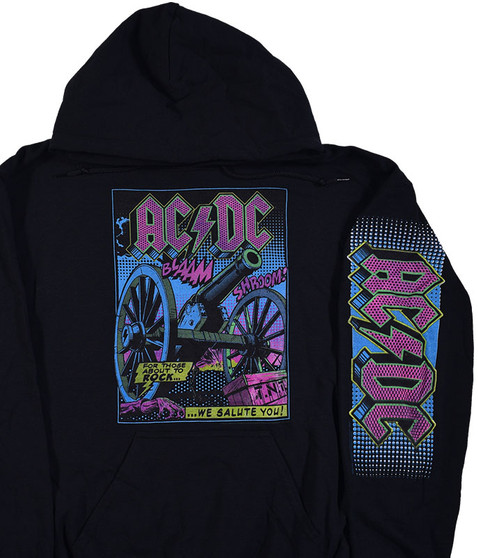 liquid blue TNT Blacklight Black Sleeve Printed Hoodie