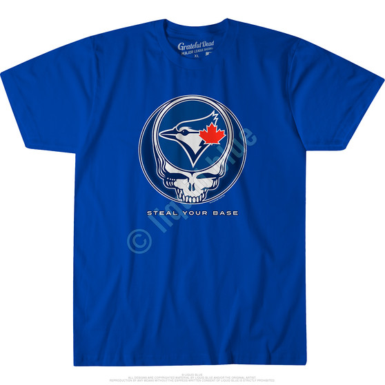 Liquid Blue Toronto Blue Jays Steal Your Base Blue Athletic T-Shirt