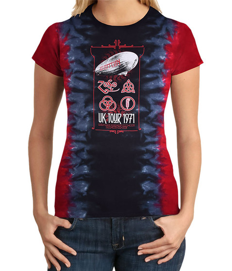 liquid blue Uk Tour 1971 Tie-Dye Juniors Long Length T-Shirt