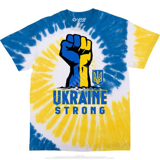 Liquid Blue Ukraine Strong Tie-Dye Clearance T-Shirt