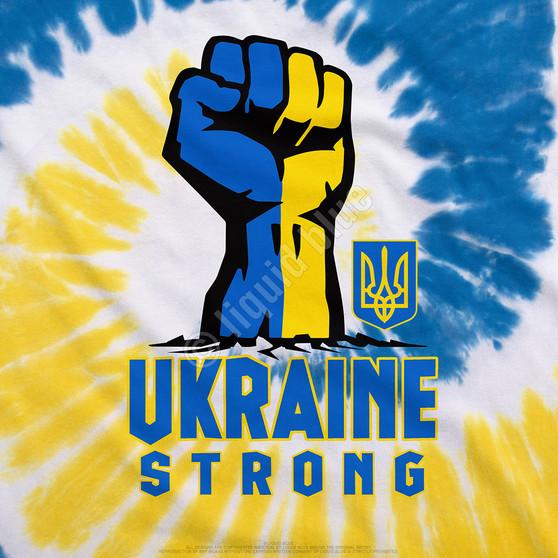 Liquid Blue Ukraine Strong Tie-Dye Clearance T-Shirt