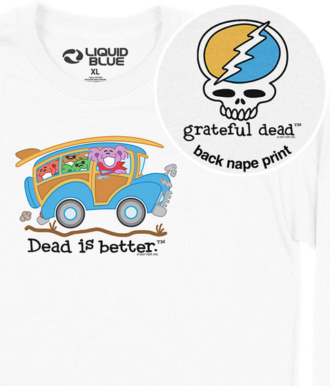 liquid blue Wagon Dead Is Better Long Sleeve T-Shirt