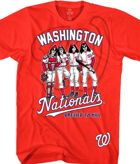 liquid blue Washington Nationals Dressed to Kill Red T-Shirt
